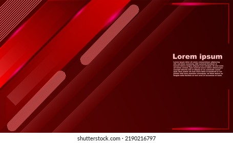 Modern dark red black white line abstract background for presentation design template. Vector illustration