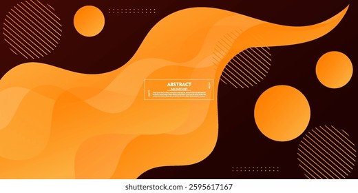 Modern dark red and orange geometric business banner design. Creative banner design with wave shape as template. Simple horizontal banner. Vector Eps10