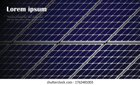 Modern dark solar cell background in full HD size, technology concept, vector template for your design work, presentation, website or others.