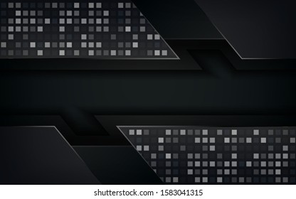 Modern dark tech digital background with abstract style and overlap layer. 