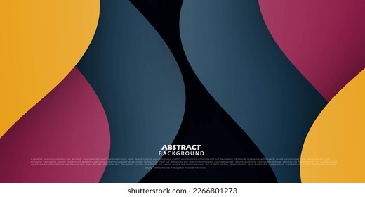 Modern dark wave background design yellow,purple and blue abstract background. Eps10 vector