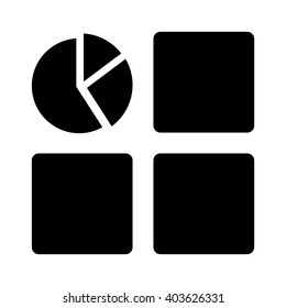 Modern dashboard or summary overview flat vector icon for apps and websites