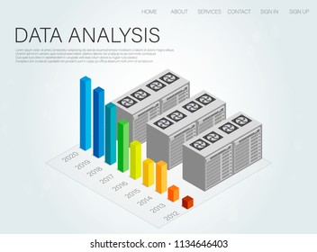 Modern data, great design for any purposes. Data flow vector illustration. Business analysis icon. Data analysis icon set. Success concept banner. Data protection concept.