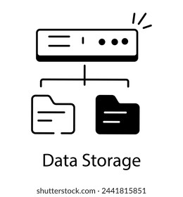 Modern Data Networking Linear Icons 

