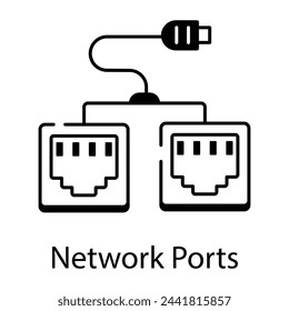 Modern Data Networking Linear Icons 

