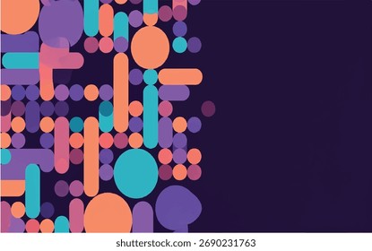 Modern Data Node Digital Abstract Pixel Background. vector