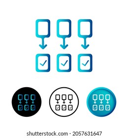 Modernes Symbol für Datenübertragung