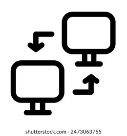 Modern Data transfer PC Component icon symbol