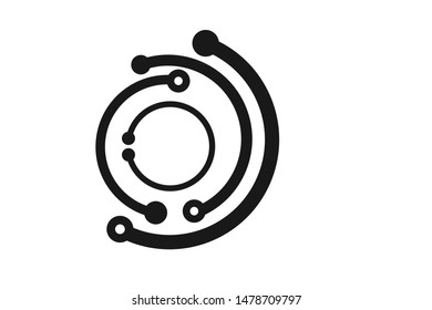 Modern database connection icon vector