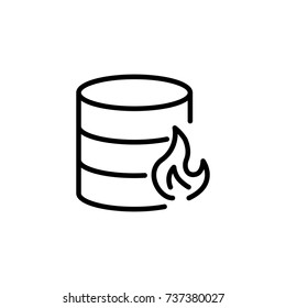 Modern database line icon. Premium pictogram isolated on a white background. Vector illustration. Stroke high quality symbol. Database icon in modern line style.