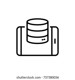 Modern database line icon. Premium pictogram isolated on a white background. Vector illustration. Stroke high quality symbol. Database icon in modern line style.