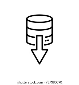 Modern database line icon. Premium pictogram isolated on a white background. Vector illustration. Stroke high quality symbol. Database icon in modern line style.