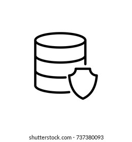 Modern database line icon. Premium pictogram isolated on a white background. Vector illustration. Stroke high quality symbol. Database icon in modern line style.