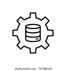 Modern database line icon. Premium pictogram isolated on a white background. Vector illustration. Stroke high quality symbol. Database icon in modern line style.