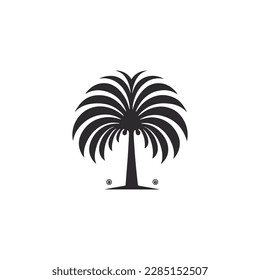 logotipo vectorial de la palmera de fecha moderna