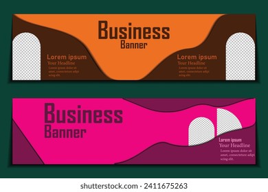 Modern day web banner design for business conference or presentation, Editable Business webinar conference square social media post and digital marketing promotion advertising banner design template
