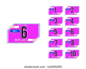 Modern days left sign vector elegant design background