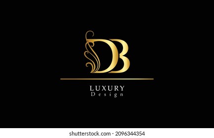 Modern DB Logo Design for business and company identity. Creative DB letter with luxury concept