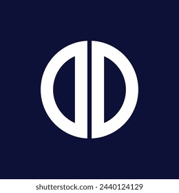 diseño moderno del logotipo del círculo del dd