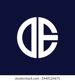 modern de circle logo design