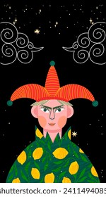 baraja moderna de cartas tarot. predicción o adivinación de futuro y destino, personajes místicos. imprimir en ropa o tela