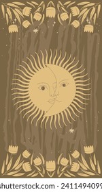 modern deck of tarot cards. prediction or fortune telling of the future and fate, mystical characters. printing on clothes or fabric