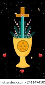 modern deck of tarot cards. prediction or fortune telling of the future and fate, mystical characters. printing on clothes or fabric
