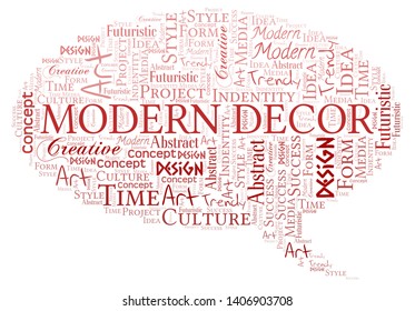 Modern Decor word cloud. Wordcloud made with text only.