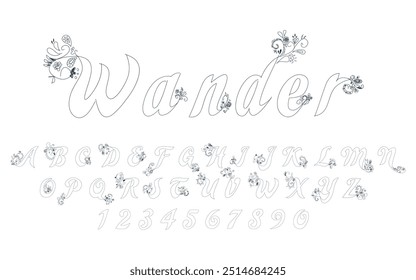  Modern Decorative Abstract vector Font style design