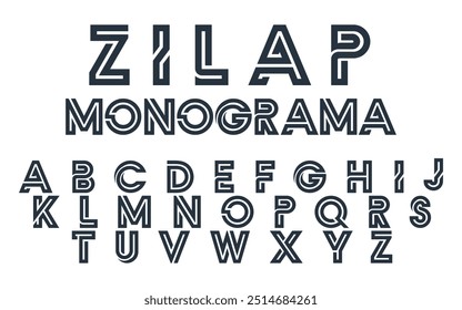  Diseño de estilo de fuente de Vector Abstractas decorativo moderno