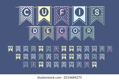  Moderno decorativo abstrato vetor estilo de fonte design