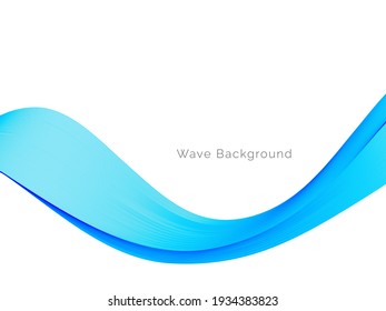 Modern decorative blue wave stylish dynamic background vector