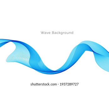 Modern decorative blue wave stylish dynamic background vector
