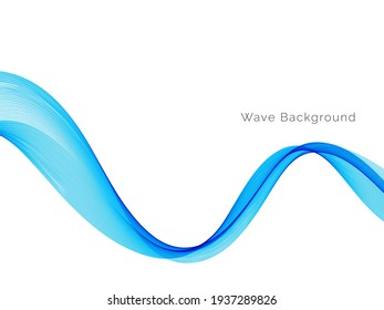 Modern decorative blue wave stylish dynamic background vector