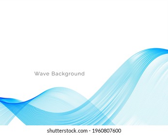 Modern decorative blue wave stylish dynamic background vector