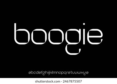 Moderne dekorative Boogie Alphabet Display Schriftart Vektorillustration