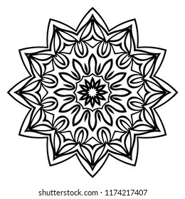 Modern Decorative Cicle Shapes. Floral mandala. vector illustration.