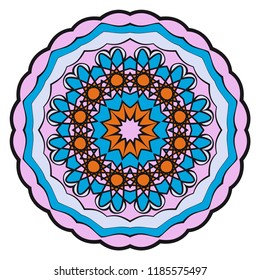 Modern Decorative Cicle Shapes. Floral mandala. vector illustration.