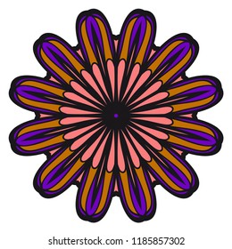 Modern Decorative Cicle Shapes. Floral mandala. vector illustration.