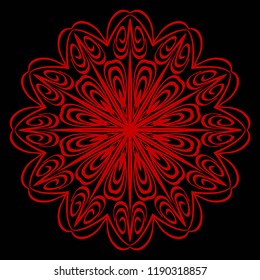 Modern Decorative Cicle Shapes. Floral mandala. vector illustration.