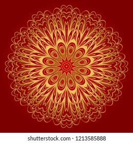 Modern Decorative Cicle Shapes. Floral mandala. vector illustration.