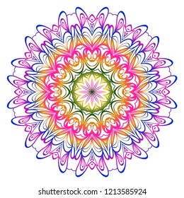 Modern Decorative Cicle Shapes. Floral mandala. vector illustration.