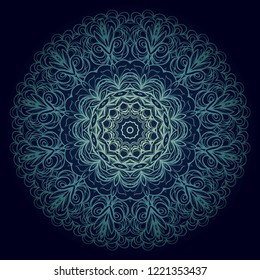 Modern Decorative Cicle Shapes. Floral mandala. vector illustration.