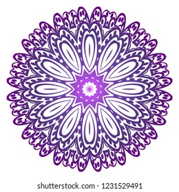 Modern Decorative Cicle Shapes. Floral mandala. vector illustration.