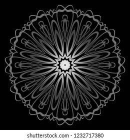 Modern Decorative Cicle Shapes. Floral mandala. vector illustration.