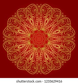 Modern Decorative Cicle Shapes. Floral mandala. vector illustration.