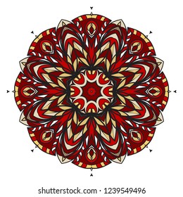 Modern Decorative Cicle Shapes. Floral mandala. vector illustration.