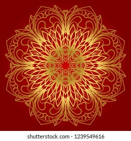 Modern Decorative Cicle Shapes. Floral mandala. vector illustration.