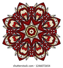 Modern Decorative Cicle Shapes. Floral mandala. vector illustration.