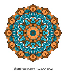 Modern Decorative Cicle Shapes. Floral mandala. vector illustration.